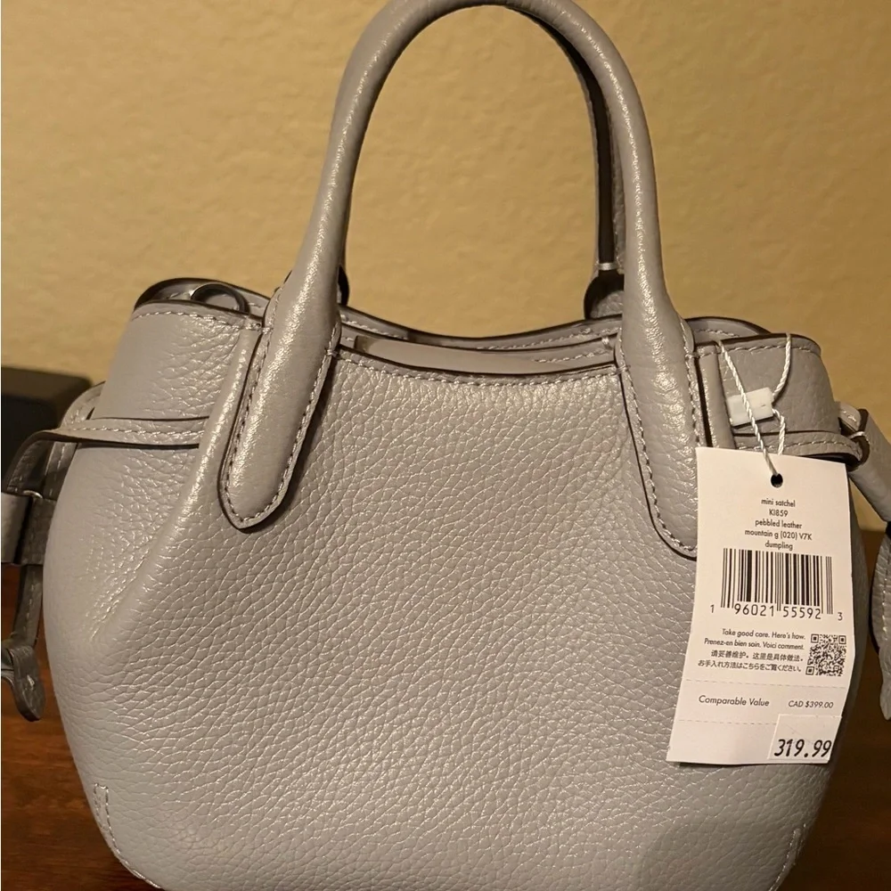 kate spade Pebbled Leather Crossbody Satchel - Gray